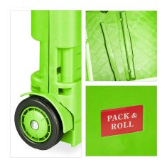 Northix Zložljiv nakupovalni voziček s teleskopskim ročajem nosilnost 35 kg