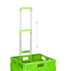 Northix Zložljiv nakupovalni voziček s teleskopskim ročajem nosilnost 35 kg