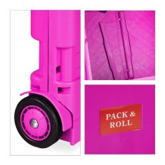 Northix Zložljiv nakupovalni voziček s teleskopskim ročajem nosilnost 35 kg