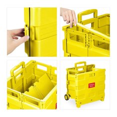 Northix Zložljiv nakupovalni voziček s teleskopskim ročajem nosilnost 35 kg