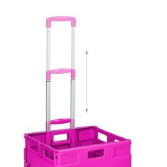 Northix Zložljiv nakupovalni voziček s teleskopskim ročajem nosilnost 35 kg