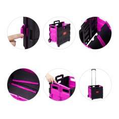 Northix Zložljiv nakupovalni voziček s kolesi nosilnost 35 kg