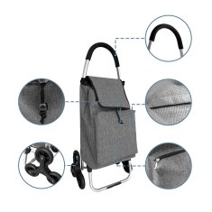 Northix Nakupovalni voziček za stopnice z 45 L izolirano torbo