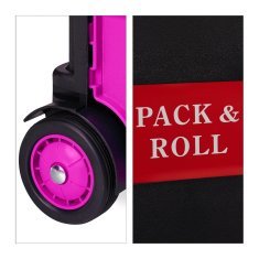 Northix Zložljiv nakupovalni voziček s kolesi nosilnost 35 kg