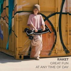 Kinderkraft Raket LED 3 kolesni skiro, roza (KRRAKE00PNK0000)