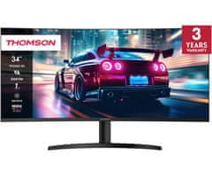 Thomson M34QG7Y14C ukrivljen gaming monitor, WQHD, 86 cm (34), 240 Hz