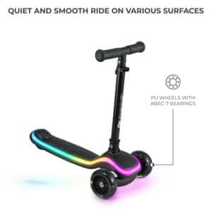 Svetleča platforma in RGB kolesa skiroja RAKET