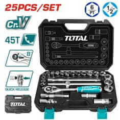 Total One-Stop Tools 25-delni set 1/2" ključev/IND (THT121251)