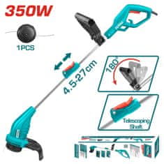 Total One-Stop Tools Kosilnica 350W (nitkarica) - travni trimmer/11000rpm (TG103512)