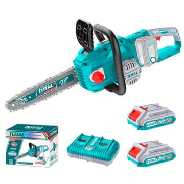 Total One-Stop Tools Akumulatorska verižna žaga 20V/14,5m/s/ 400mm/P20S/ INDUSTRIAL (SET Baterija 2x4Ah, Polnilec) (TGSLI401682)
