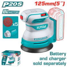Total One-Stop Tools Akumulatorski ekscentrični brusilnik 20V/13000rpm/P20S (Brez baterije) (TROSLI2002)