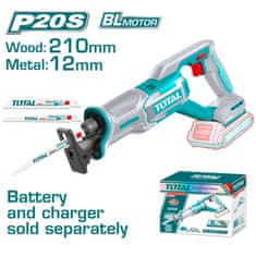 Total One-Stop Tools Akumulatorska sabljasta žaga 210mm /2800rpm/20V/2.0Ah-7.5Ah/P20S (Brez baterije) (TRSLI2108)