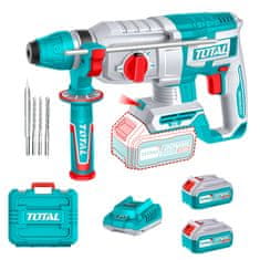 Total One-Stop Tools Akumulatorsko rotacijsko kladivo 26mm/ SDS Plus/5000bpm/2,5J/ INDUSTRIAL (SET Baterija 2x4Ah, Polnilec, Kovček) (TRHLI202682E)