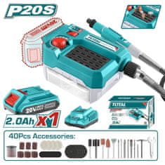 Total One-Stop Tools Akumulatorski modelarski brusilnik 33000rpm/P20S (TMGLI20011)