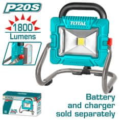 Total One-Stop Tools Akumulatorski prenosni reflektor 20W / 1800lm / P20S (Bez baterije) (TWLI2025)