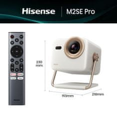 Hisense M2SE PRO pametni mini projektor, 4K UHD, Dolby Atmos, optični zoom