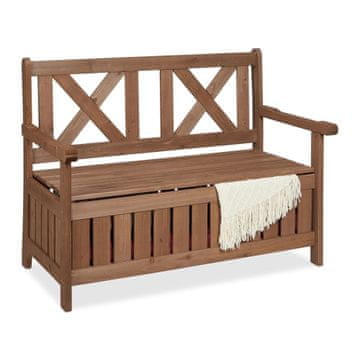 Northix Vrtna klop s shrambo, smrekov les, za 2 osebi, praktično shranjevanje