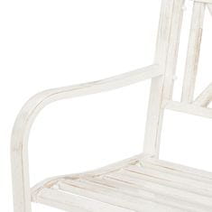 Northix Kovinska vrtna klop, 2-sed, vremensko odporna, prekrižano hrbtišče, idealna za vrtove in balkone