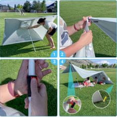 KingCamp 2 v 1 senčnik in senčna tenda za plažo