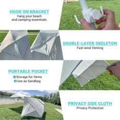 KingCamp 2 v 1 senčnik in senčna tenda za plažo