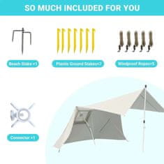 KingCamp 2 v 1 senčnik in senčna tenda za plažo