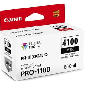 Canon PFI-4100 črnilo za tiskalnik IMAGEPROGRAF PRO-1100, 80 ml, matte črna (6776C001AA)