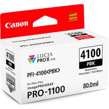 Canon PFI-4100 črnilo za tiskalnik IMAGEPROGRAF PRO-1100, 80 ml, foto črna (6777C001AA)
