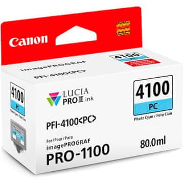 Canon PFI-4100 črnilo za tiskalnik IMAGEPROGRAF PRO-1100, 80 ml, foto cyan (6781C001AA)