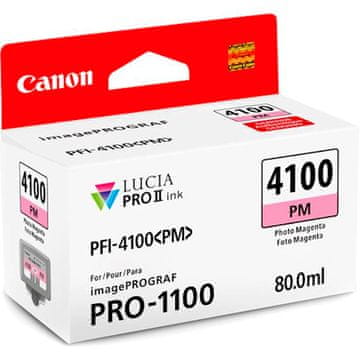 Canon PFI-4100 črnilo za tiskalnik IMAGEPROGRAF PRO-1100, 80 ml, foto magenta (6782C001AA)