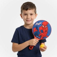 MARVEL COMICS MARVEL Spider Man Plastična lopatka za otroke, loparji za igranje na vrtu + gumijasta žoga