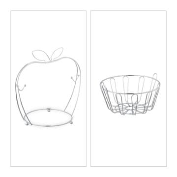 Northix Skleda za sadje "Jabolko" iz kovine elegantna in funkcionalna