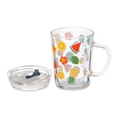 Northix Set 2 otroških kozarcev z motivi sadja, plastika, 250 ml