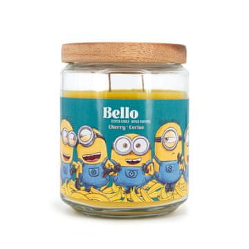 Northix Dišeča sveča Minions, sadna aroma, 510 g, 10 cm, steklen kozarec