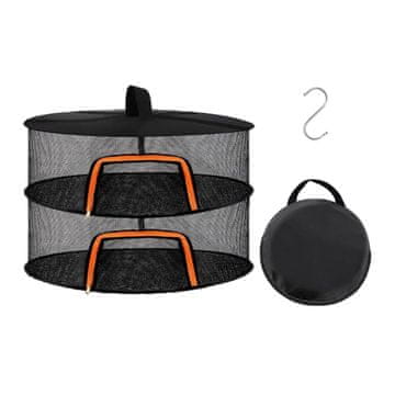 Northix Viseča zložljiva sušilna mreža za zelišča, sadje, gobe, 3 etaže