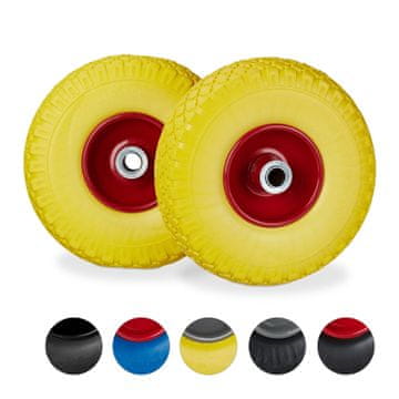 Northix Kolesa za samokolnico 2 kom., premer 4.00-6, nosilnost 400 kg, trpežna zasnova