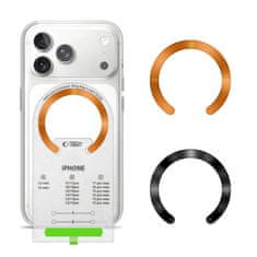 Tech-protect Magnetic magnetni obroč za MagSafe 2kos, črn / oranžen