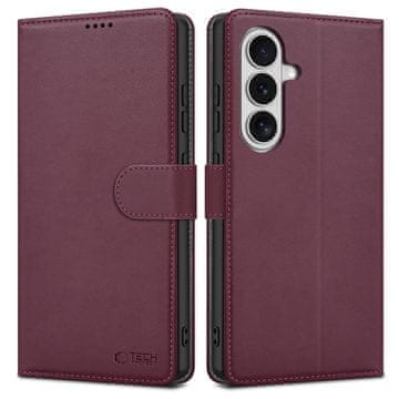 Tech-protect Wallet knjižni etui za Samsung Galaxy S26, mulberry