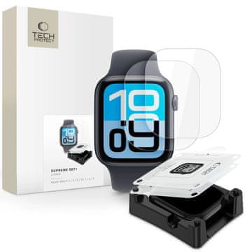 Tech-protect Supreme Set 2x zaščitno steklo za Apple Watch 4 / 5 / 6 / SE 1 / 2 / 3 (44mm)