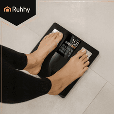 Ruhhy Tehtnica osebna digitalna 20675, BIA, do 226kg, Bluetooth, črna