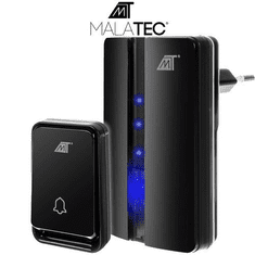 Malatec Zvonec brezžični 220V, 51 melodij, 9dB, črn