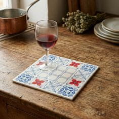 Evviva Podstavek za kozico Maiolica 16x16cm / več vzorcev / keramika, pluta
