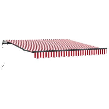 Vidaxl Retraktilna tenda Rdeča in bela 300 x 250 cm