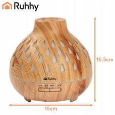 Ruhhy 10W LED RGB ultrazvočni vlažilec zraka aroma difuzor 400ml izparjevalnik