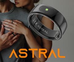 Forever Astral SR-100 pametni prstan, velikost 8, BT 5.2, črn