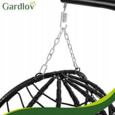 Malatec Vrtni viseči stol jajček do 150kg na kovinskem stojalu