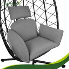 Malatec Vrtni viseči stol jajček do 150kg na kovinskem stojalu