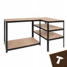 BIGSTREN Kovinski skladiščni regal 180x100x60cm brez vijakov 200kg na polico črn