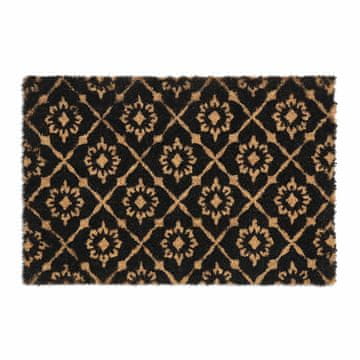 Northix Predpražnik iz kokosovih vlaken z geometrijskim cvetličnim vzorcem 60x90 cm