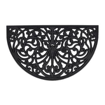 Northix Gumijasti predpražnik z nedrsečo podlago in klasičnim črnim dizajnom za notranjo in zunanjo uporabo