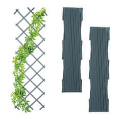 Northix 180 cm raztegljiva rešetka, Set 3 sivih, nastavljiva širina, kovinski okvir